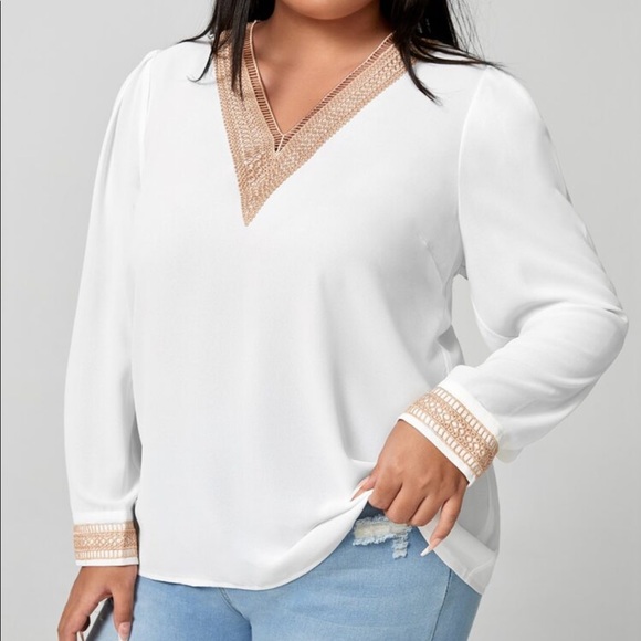 Boho sheer Mesh Lace Long Sleeve Top Shirt Blouse Black - Picture 9 of 12